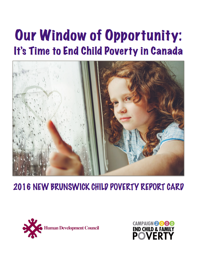 2016 New Brunswick Child Poverty Report Card