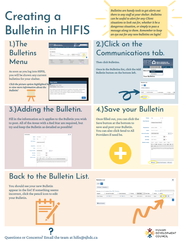 Creating a Bulletin