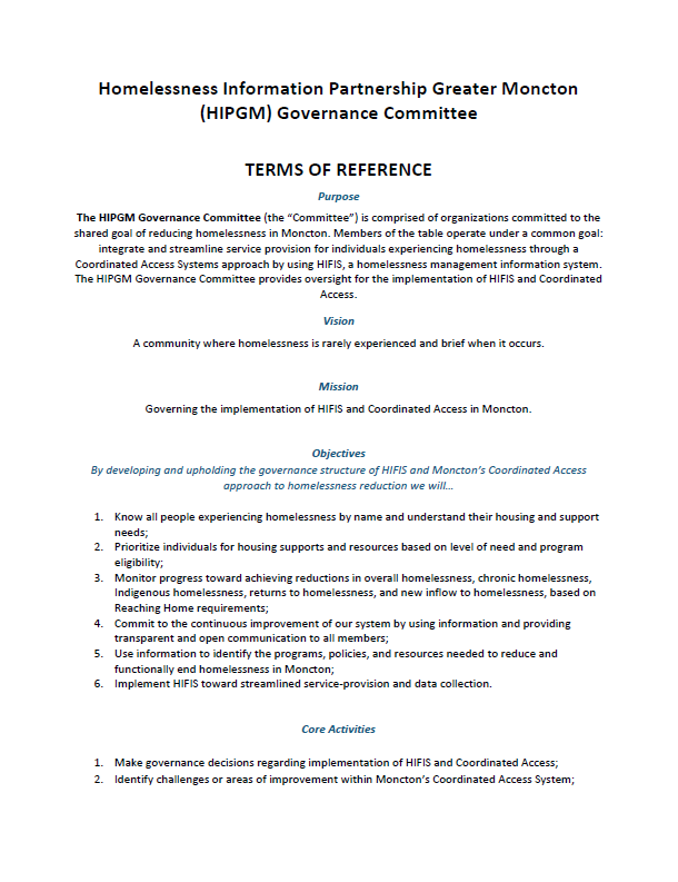 HIPGM Term of Reference