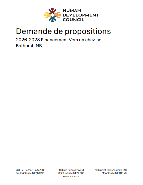 Demande de propositions Vers un chez-soi – Bathurst 2026